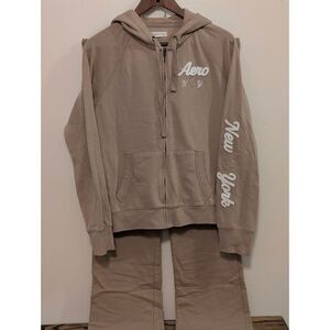 Y2K Vibe! Aeropostale Zip-Up Hoodie & Bootcut Sweatpants Set Size Large